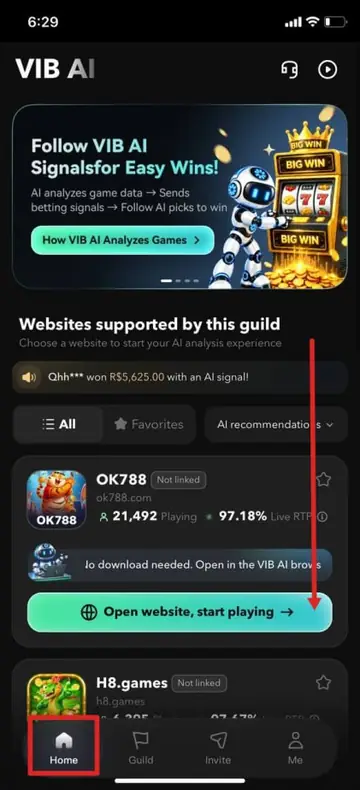 Pick a website